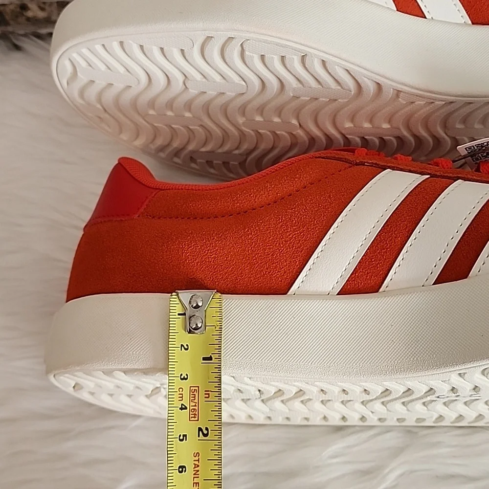 Adidas VL Court 3.0 Orange / Red and White Sneakers Brand New